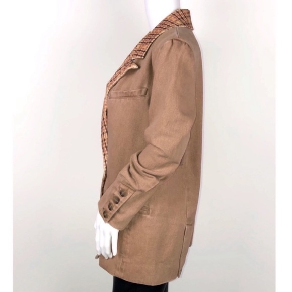 We the Free xFree People Otter 2 Button Double Breasted Reid Smoking Jacket ZsXS - Picture 6 of 13